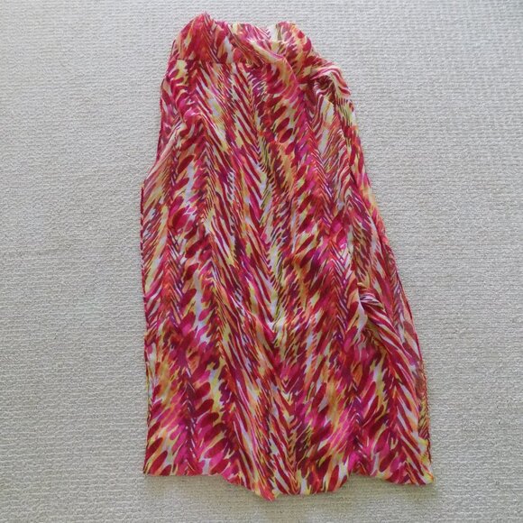 womens light infinity pink orange yellow patterned scarf wrap - Picture 2 of 3